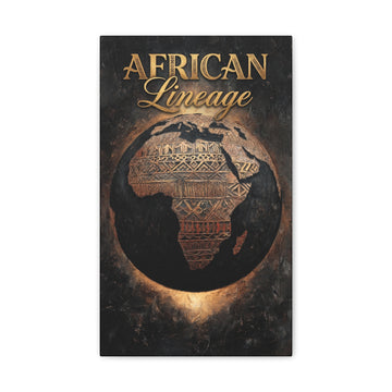 African Lineage Canvas Wall Art – Afrocentric Map Print