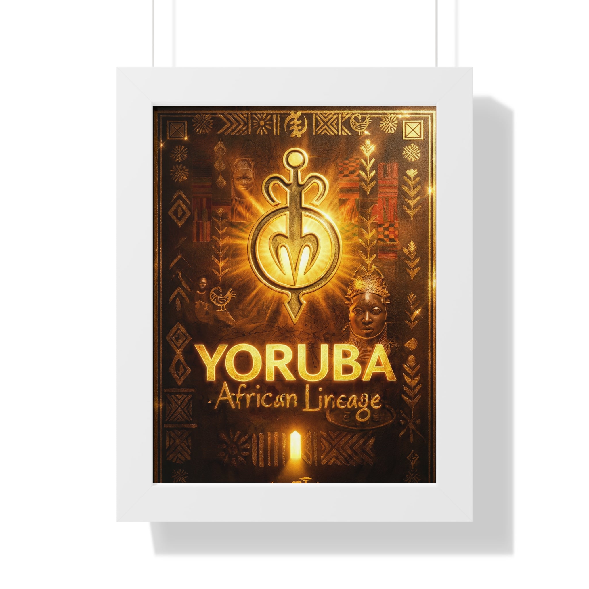 Yoruba Spiritual Symbolism Canvas – African Heritage Wall Art