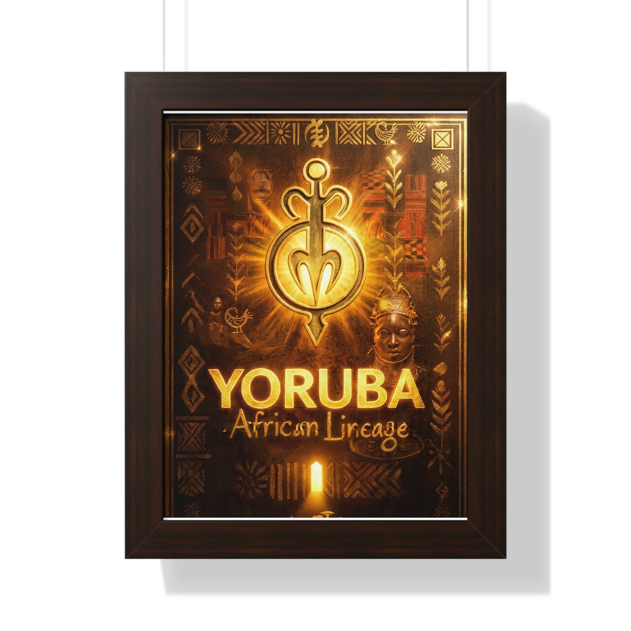 Yoruba Spiritual Symbolism Canvas – African Heritage Wall Art