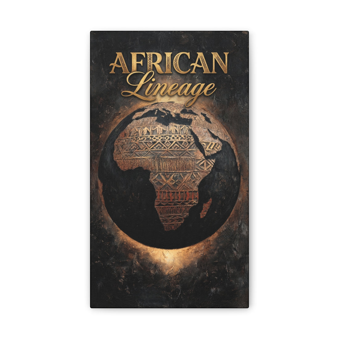 African Lineage Canvas Wall Art – Afrocentric Map Print
