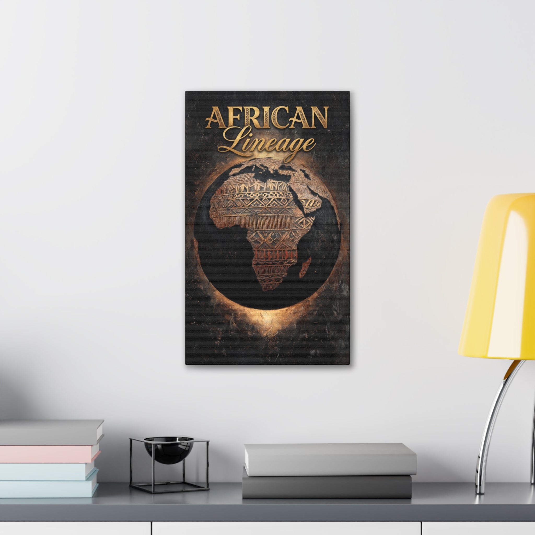 African Lineage Canvas Wall Art – Afrocentric Map Print