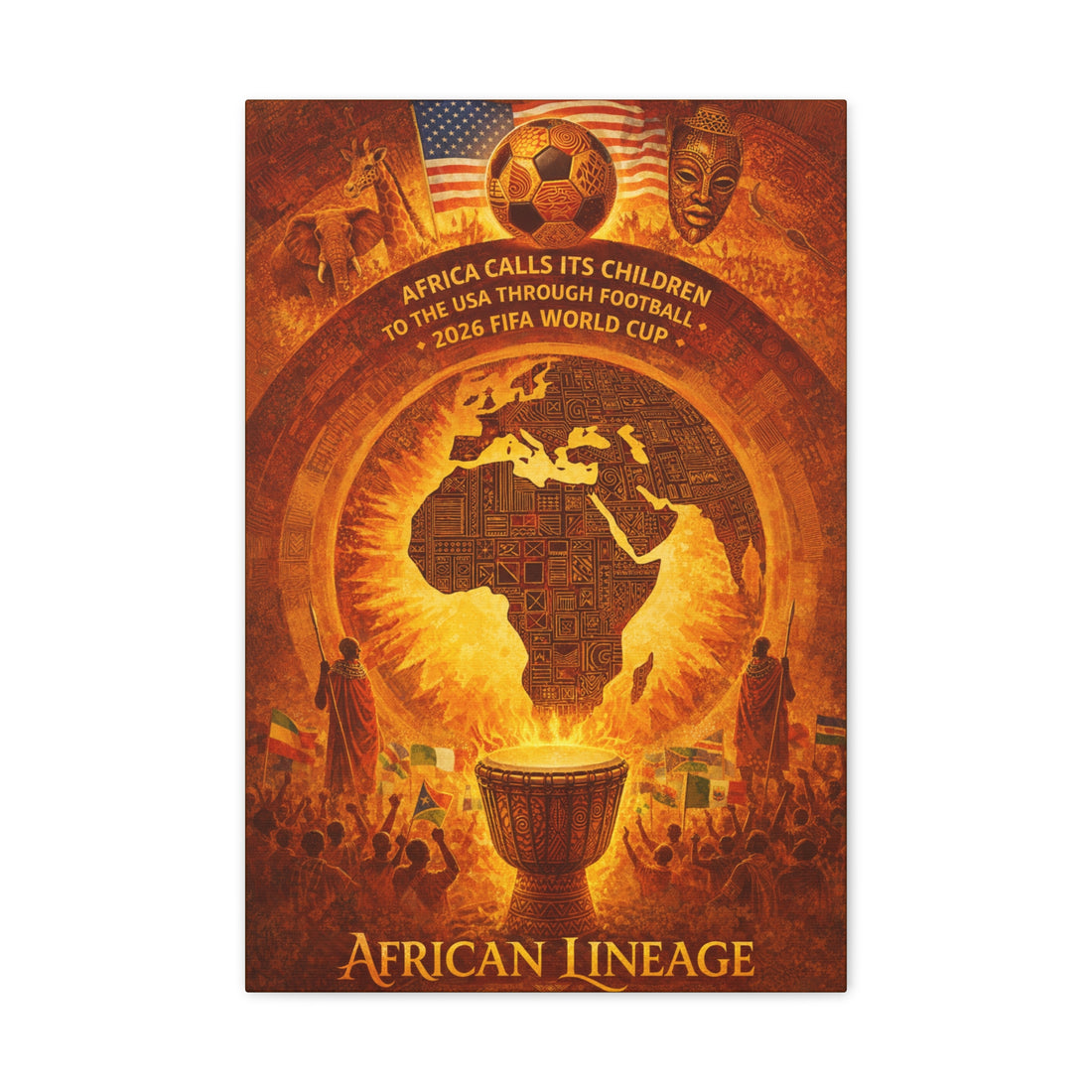 African Lineage Canvas Wall Art – 2026 FIFA World Cup Inspiration
