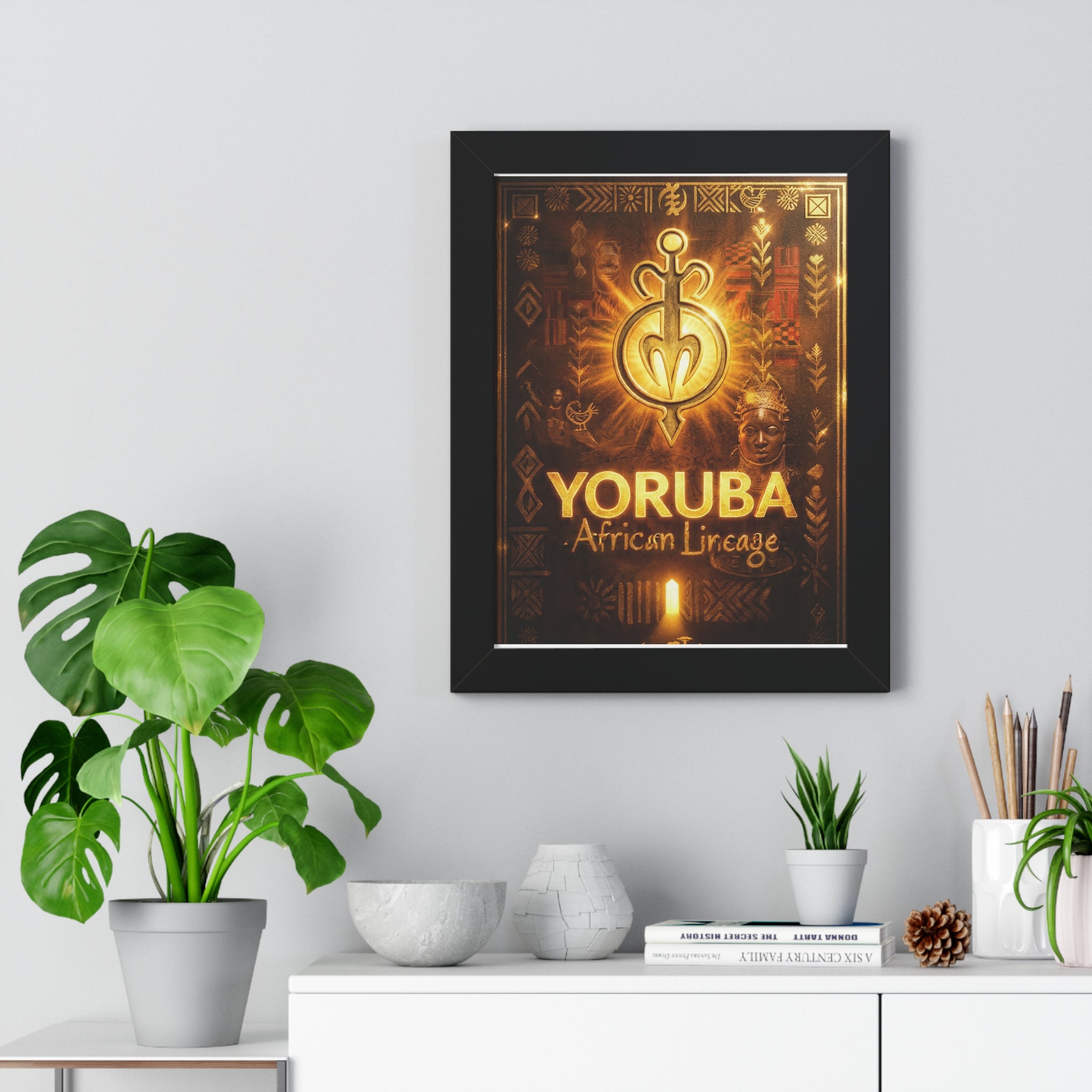 Yoruba Spiritual Symbolism Canvas – African Heritage Wall Art