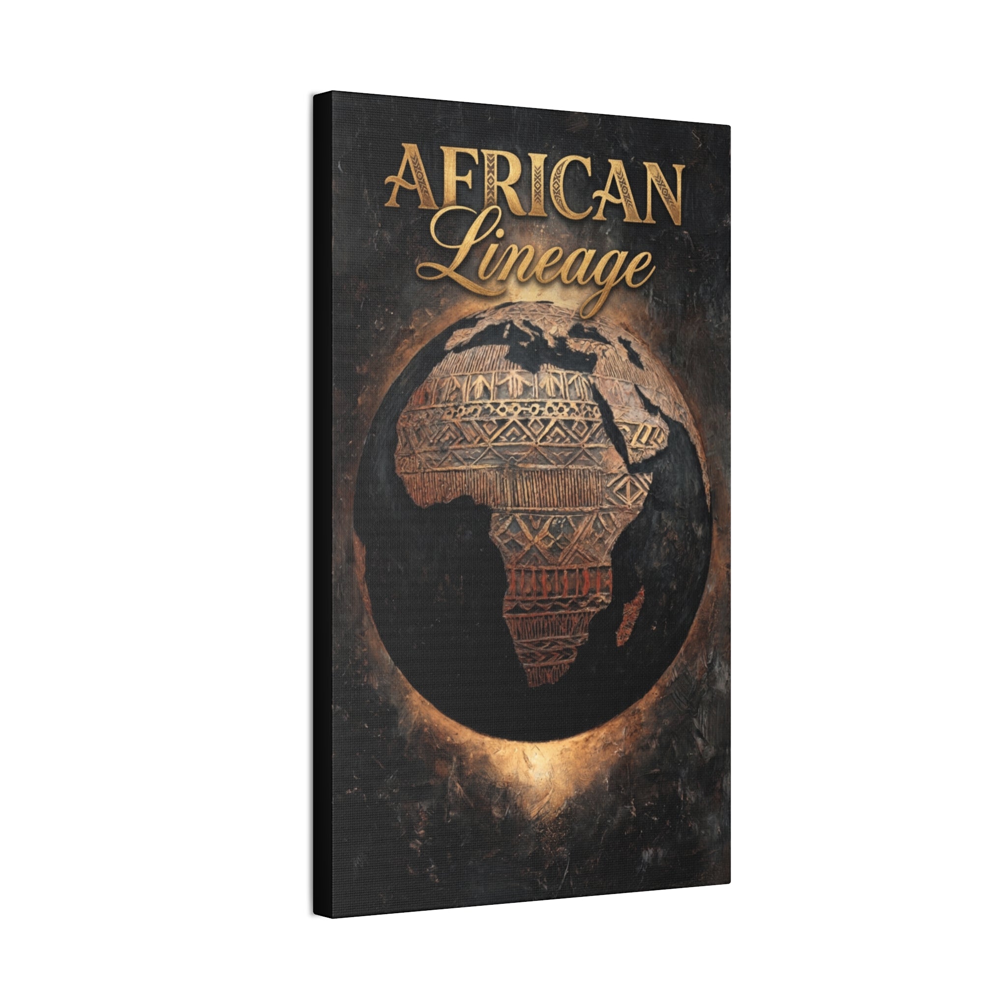 African Lineage Canvas Wall Art – Afrocentric Map Print